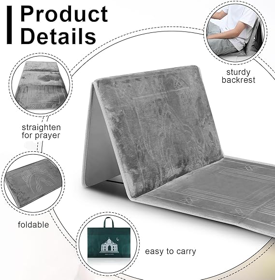 Backrest Blanket Foldable Prayer Mat Backrest Blanket Floor Mat